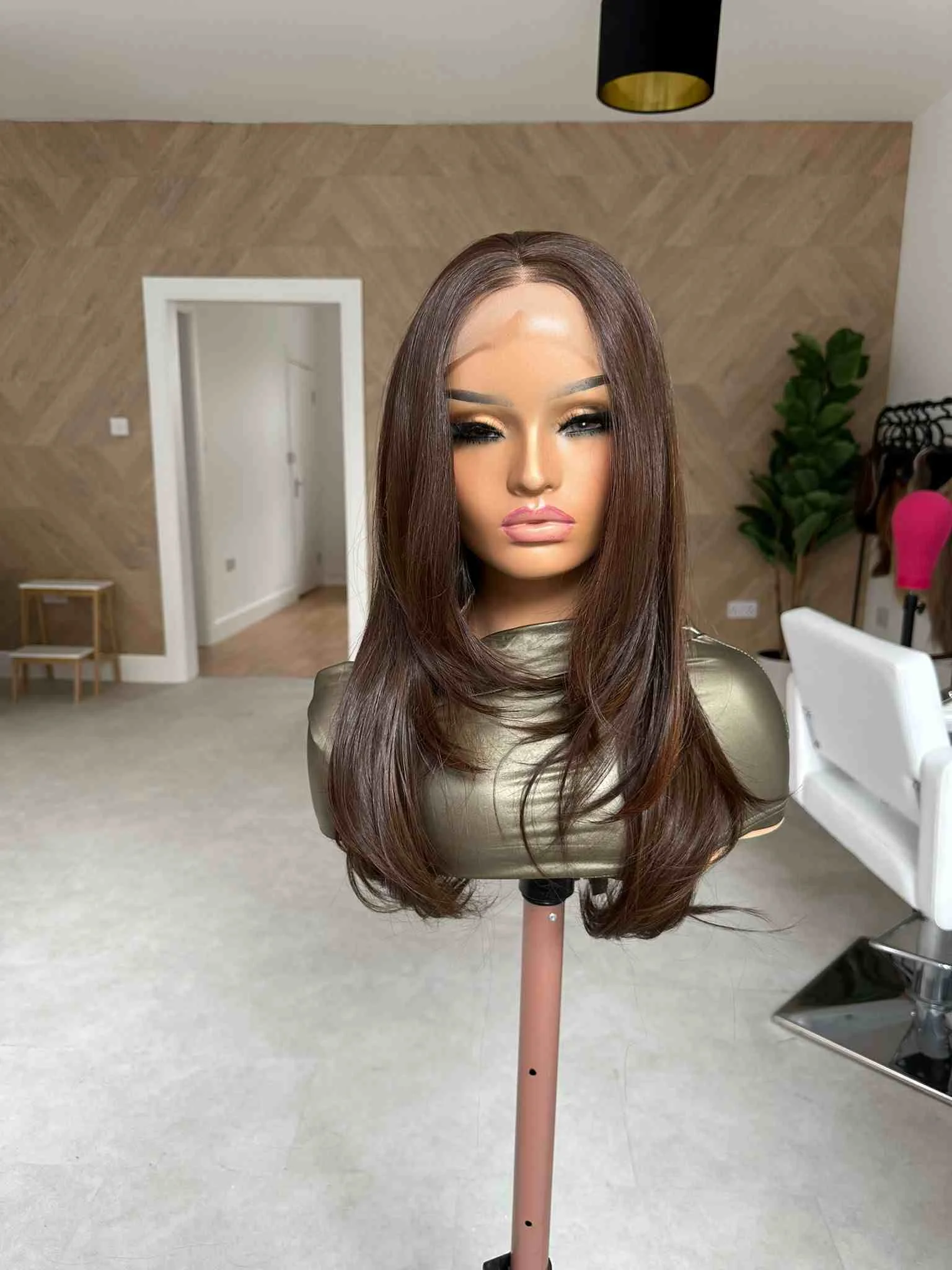 Brown Synthetic Lace Front Wig